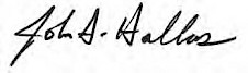 John Hallas signature
